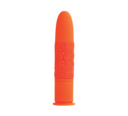 Posh 10 Function Pocket Teaser Silicone Vibrator Waterproof Orange 3.75 Inch